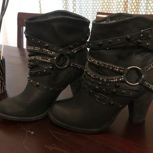 Black studded boots
